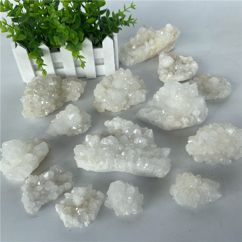 Natural Clear Quartz Crystal Cluster