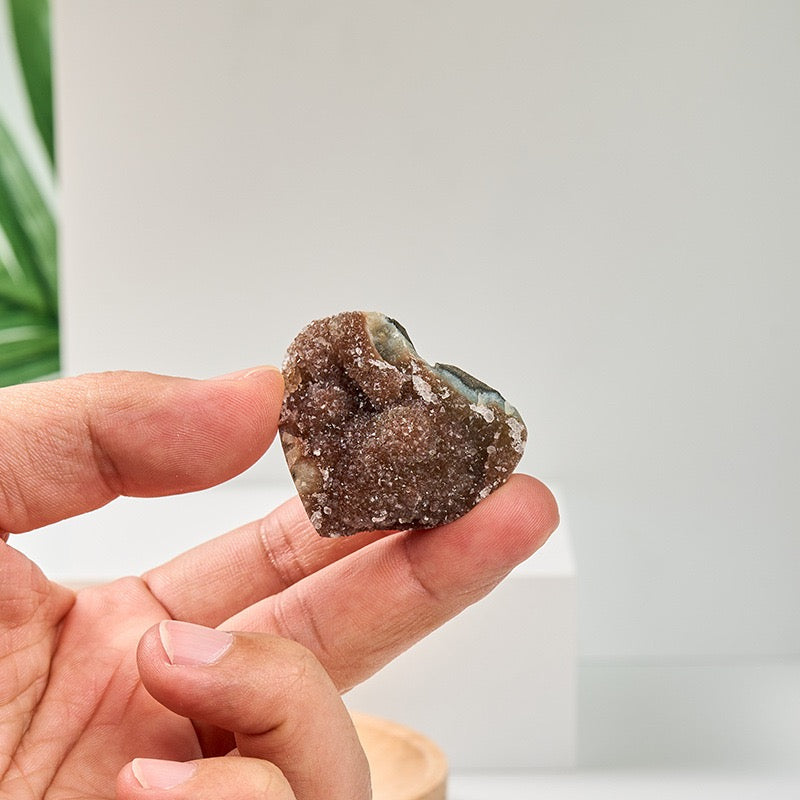 Natural Mixed Color Crystal Heart Specimen