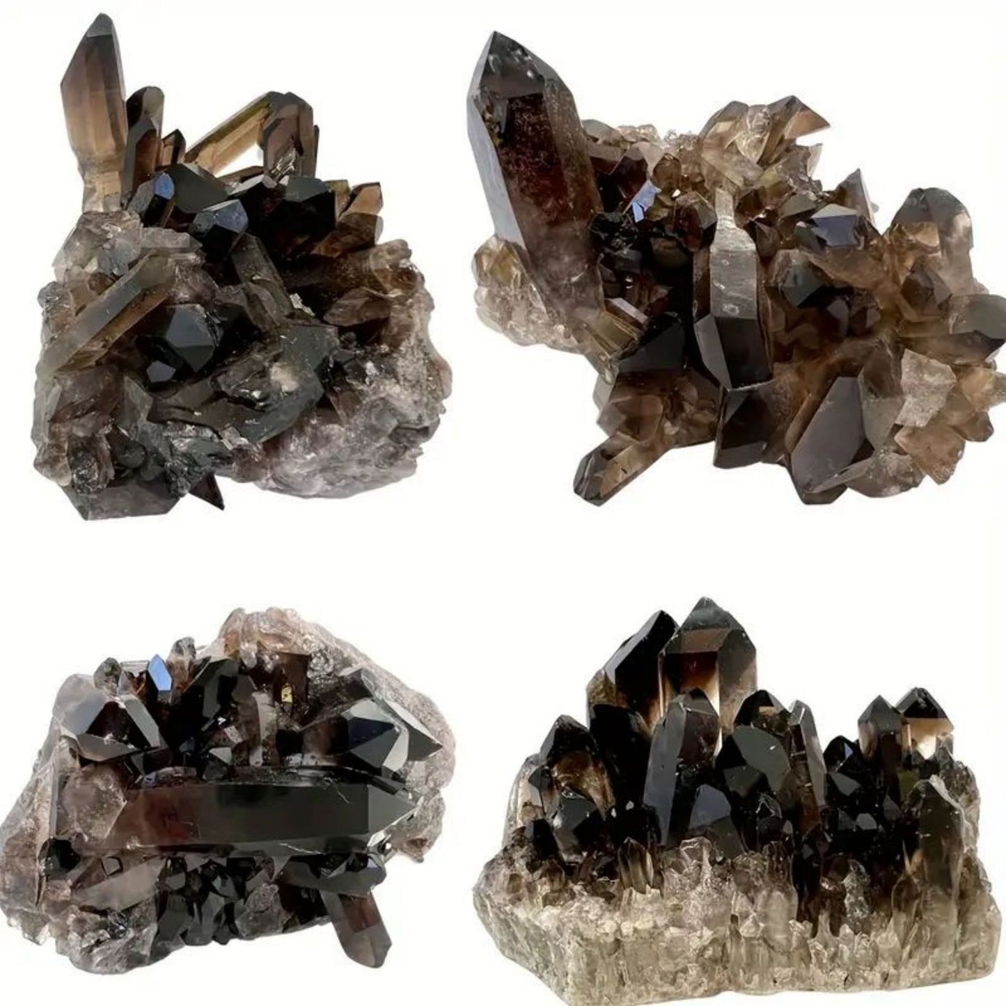 Natural Smoky Quartz Crystal Cluster